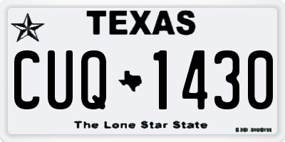 TX license plate CUQ1430