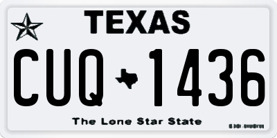 TX license plate CUQ1436