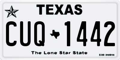 TX license plate CUQ1442