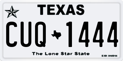 TX license plate CUQ1444