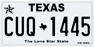 TX license plate CUQ1445