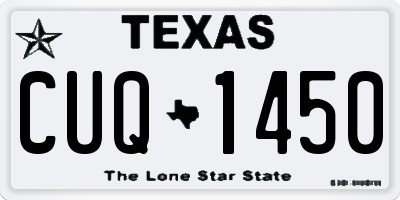 TX license plate CUQ1450