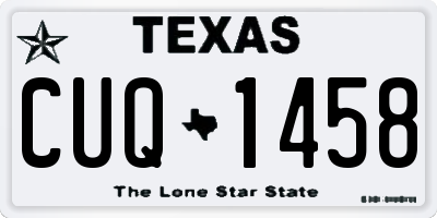 TX license plate CUQ1458