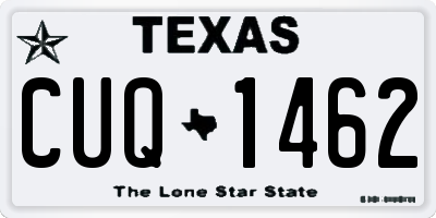 TX license plate CUQ1462
