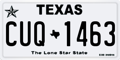 TX license plate CUQ1463