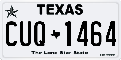 TX license plate CUQ1464