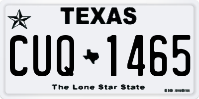 TX license plate CUQ1465