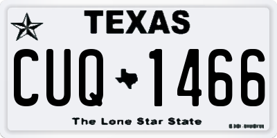 TX license plate CUQ1466