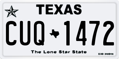 TX license plate CUQ1472