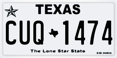TX license plate CUQ1474