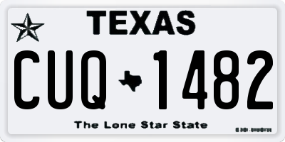 TX license plate CUQ1482