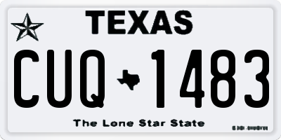 TX license plate CUQ1483