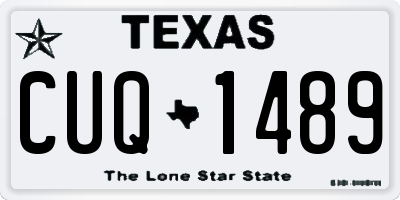 TX license plate CUQ1489