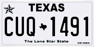 TX license plate CUQ1491
