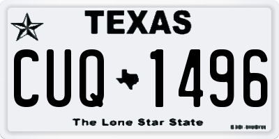 TX license plate CUQ1496