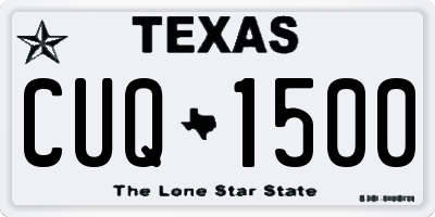 TX license plate CUQ1500