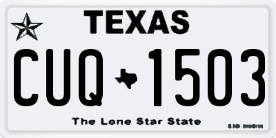 TX license plate CUQ1503
