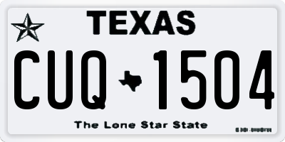 TX license plate CUQ1504