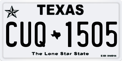 TX license plate CUQ1505