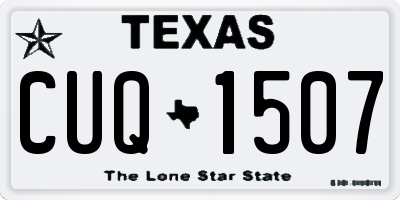 TX license plate CUQ1507
