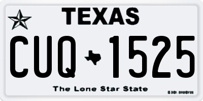 TX license plate CUQ1525