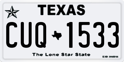 TX license plate CUQ1533