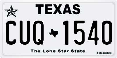 TX license plate CUQ1540
