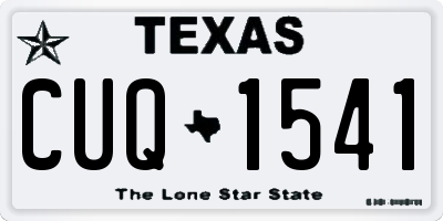 TX license plate CUQ1541