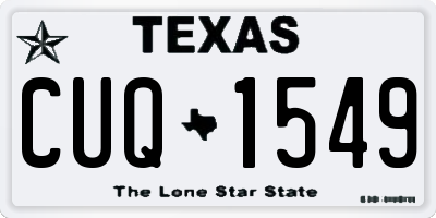 TX license plate CUQ1549