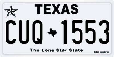 TX license plate CUQ1553