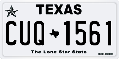 TX license plate CUQ1561