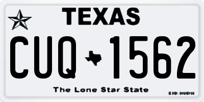 TX license plate CUQ1562