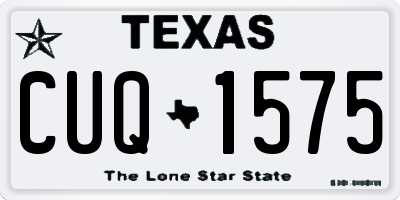 TX license plate CUQ1575