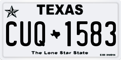 TX license plate CUQ1583