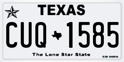 TX license plate CUQ1585