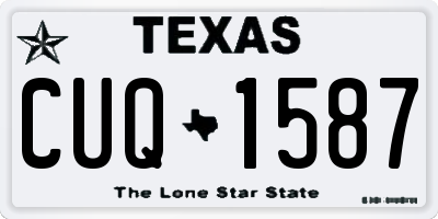TX license plate CUQ1587