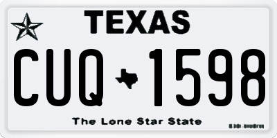 TX license plate CUQ1598