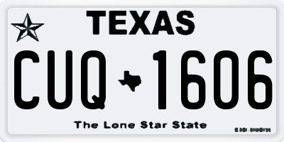 TX license plate CUQ1606