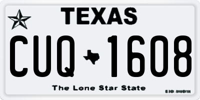 TX license plate CUQ1608