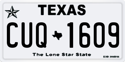 TX license plate CUQ1609
