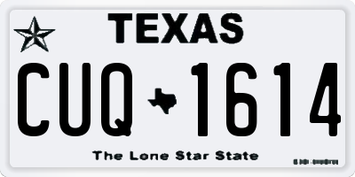 TX license plate CUQ1614