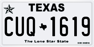 TX license plate CUQ1619