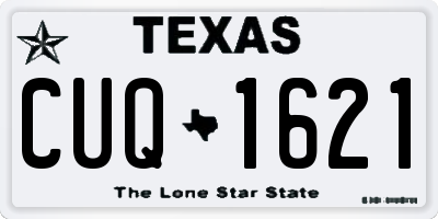 TX license plate CUQ1621