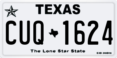TX license plate CUQ1624
