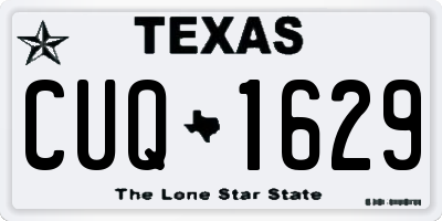 TX license plate CUQ1629