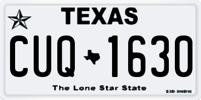 TX license plate CUQ1630