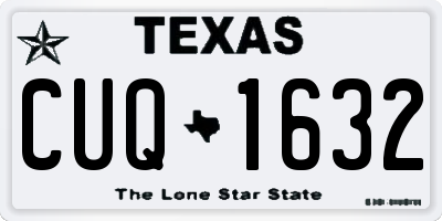 TX license plate CUQ1632