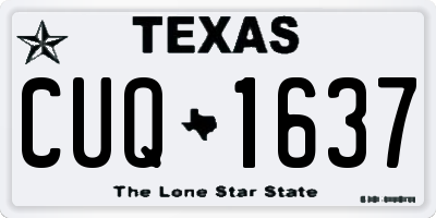 TX license plate CUQ1637