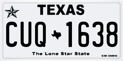 TX license plate CUQ1638