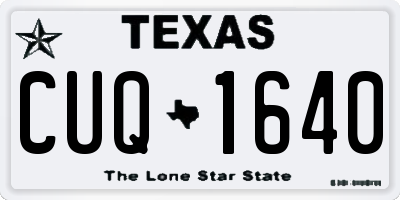 TX license plate CUQ1640